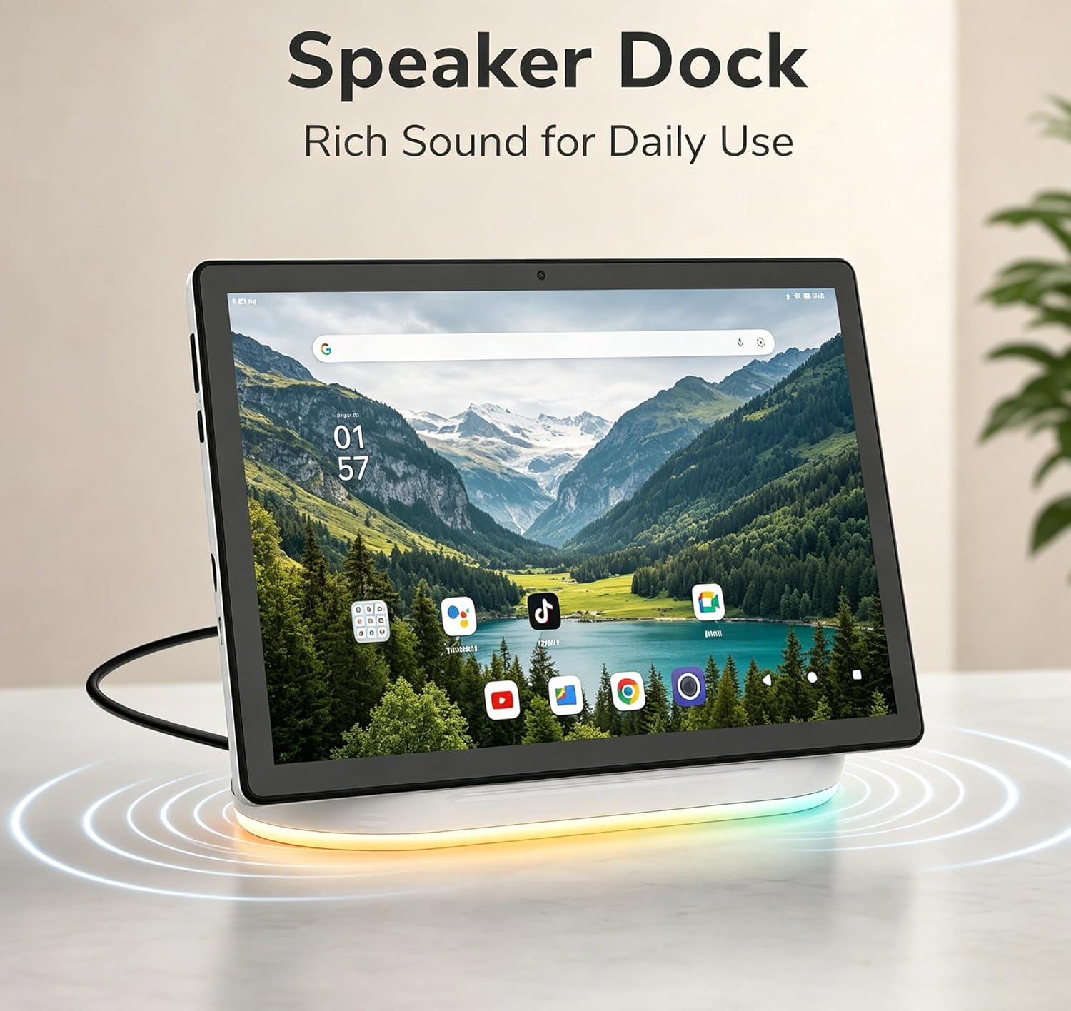 Jeazans 2026 Upgraded Android 16 Tablet with 64GB+1TB Expand, 10.1 inch Tablet with 8-Core, Dock Station, Gemini Ai, WiFi 6, Bluetooth 5.4, 3-Year Protection, Tablet for Students, Kids& Adults