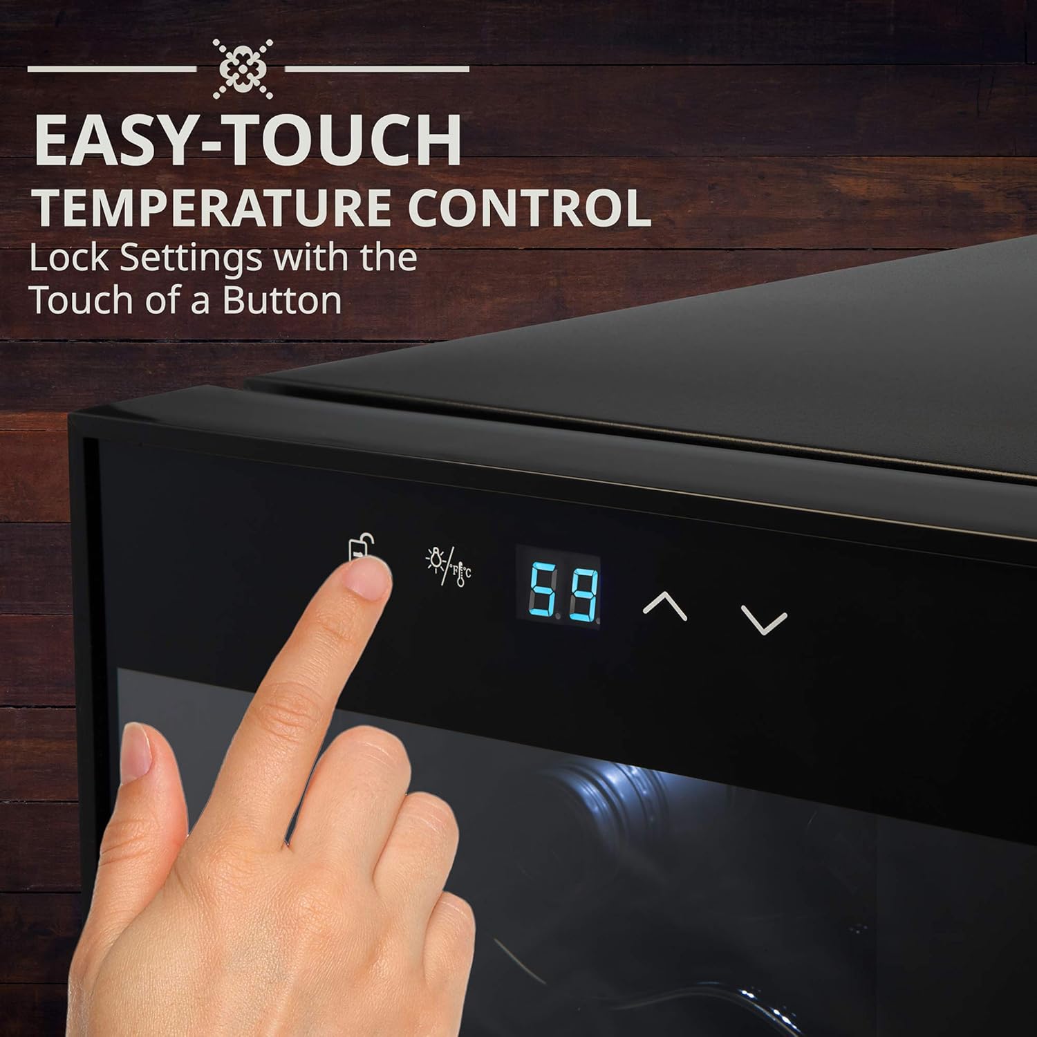 Ivation 12 Bottle Compressor Wine Cooler Refrigerator w/Lock, Large Freestanding Wine Cellar Fridge, 41f-64f Digital Temperature Control Glass Door Black