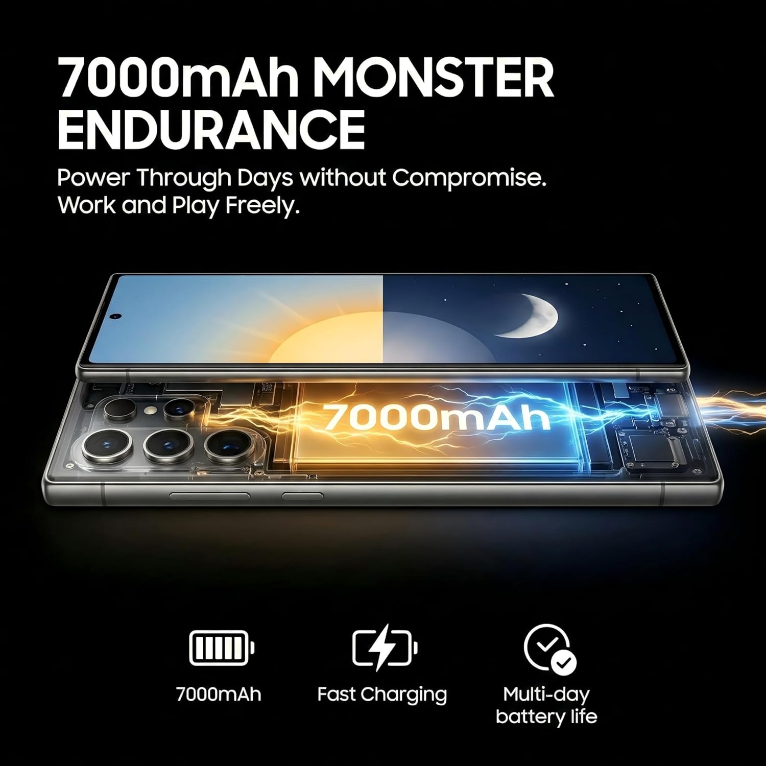 I26 Ultra 5G Unlocked Cell Phones, Build in Pen,16GB+512GB Phone, 108MP Camera, Android 16 Smartphone, 6.9“+120Hz HD Screen, 7000mAh Long Battery Life, Dual SIM, Face ID, GPS-Black