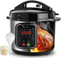 8qt stainless steel Pressure Cooker | 24-hour Presetting electric rice cooker, 14 in 1 slow cooker with temperature control | LED Multifunction Steamer, Food Warmer with nonstick pot