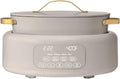 Wonderful 10-in-1 Electric Multi-Cooker 6 Qt Cast Aluminum Pot, 7 Preset Function,Oven & Dishwasher Safe to 400°F Sauté Slow Cook Steam Touch Display (Porcini Taupe)