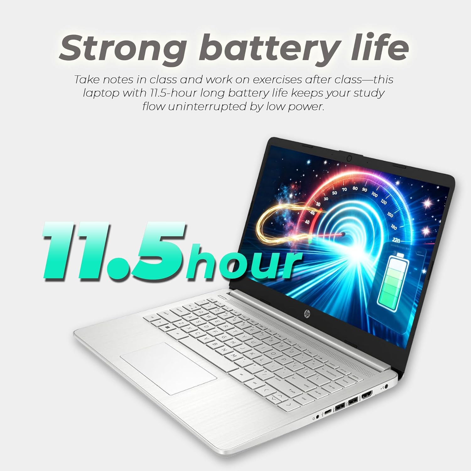 HP Laptop with Copilot AI • Latest Intel 4-Core N150 CPU • 128GB SSD • Windows 11, Microsoft Office 365 Included • Thin & Portable • w/o Mouse