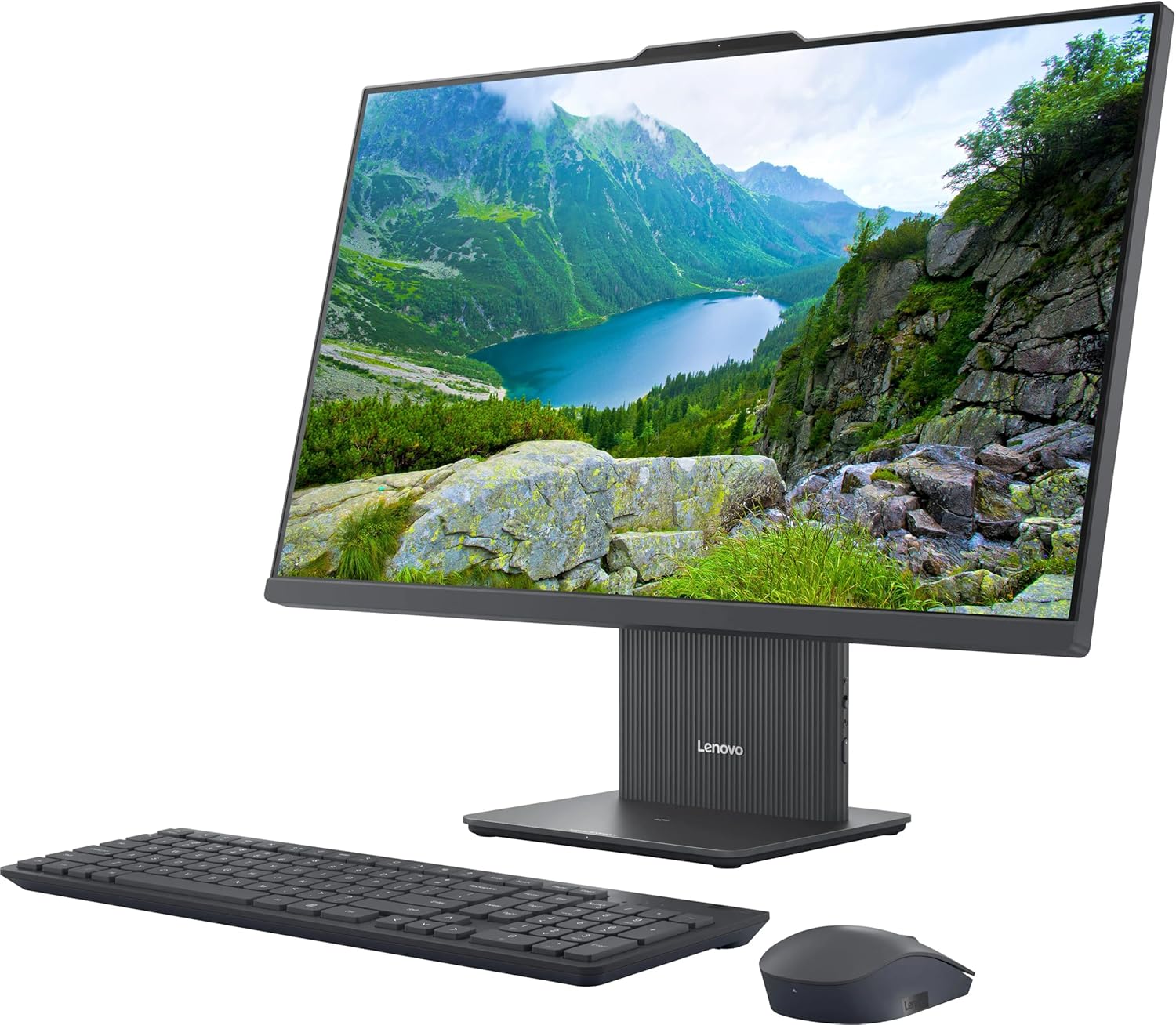 Lenovo IdeaCentre All-in-One Desktop Computer, 24" FHD Display, 6-core AMD Ryzen 5 7535HS, 16GB DDR5, 512GB SSD, Wi-Fi 6, HDMI in&Out, Wireless KB&Mouse, Windows 11 Home