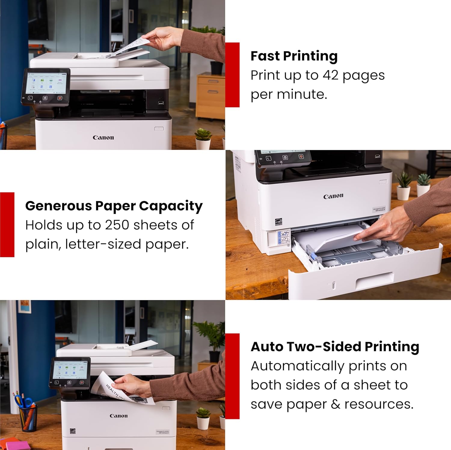 Canon imageCLASS MF465dw II - Monochrome Wireless Duplex Laser Printer with Print, Copy, Scan, Fax, Expandable Paper Capacity and 3 Year Limited Warranty, 42 PPM