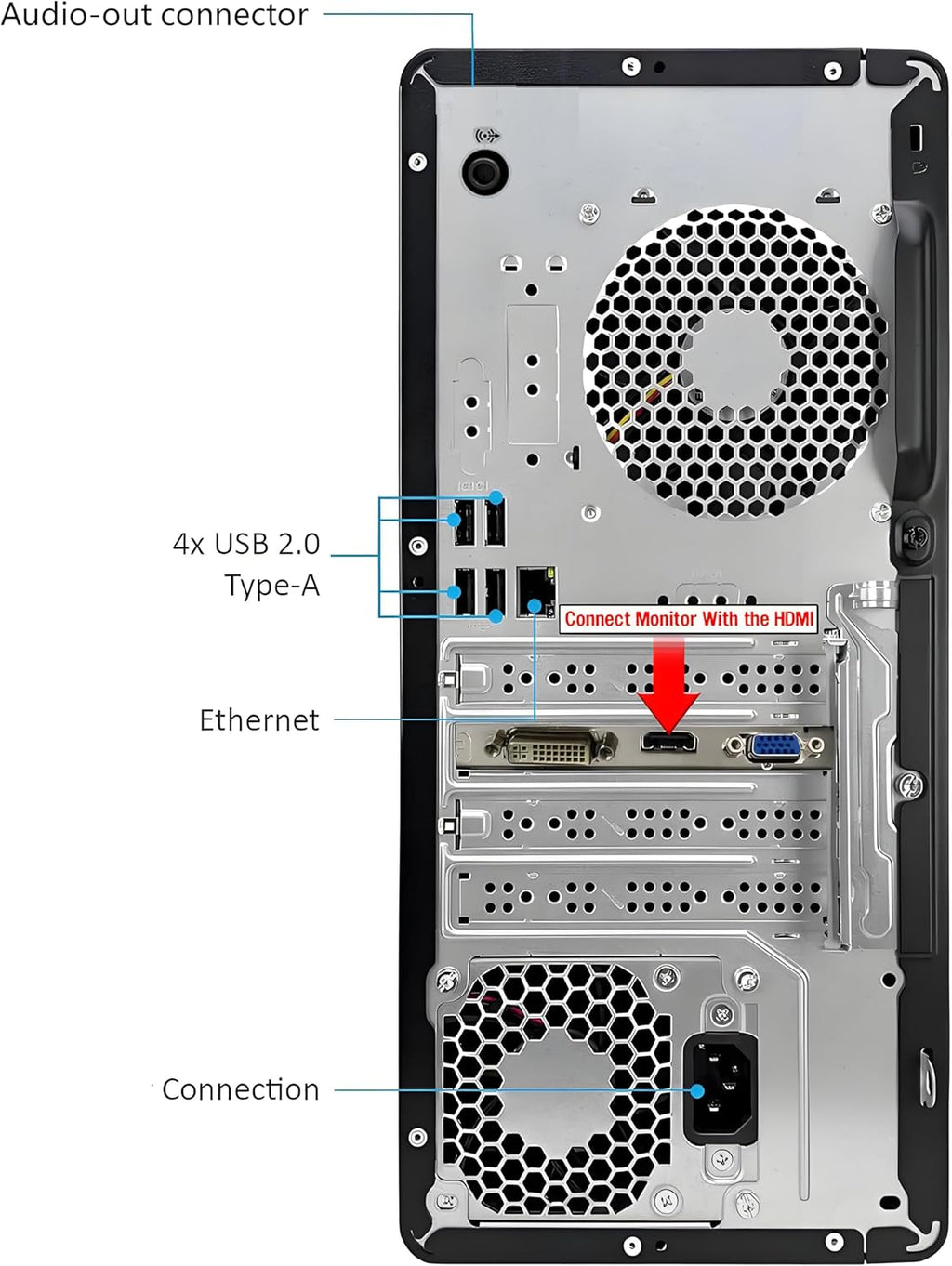 HP Desktop Computer Tower PC, Intel i5-10400F, (16GB DDR4 RAM, 1TB PCIe SSD), WiFi Adapter, Keyboard & Mouse Included, Slience Design for Home use& Student Daily Study, Windows 11 Pro, Jet Black