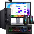 Dell OptiPlex 3060 Desktop | Intel i5 8th Gen | 16GB RAM | 500GB SSD | Win 11 Pro | 24" New LCD | RGB Keyboard + Mouse | RGB Speakers | 2K Webcam | Deskpad | Home & Office PC (Renewed)