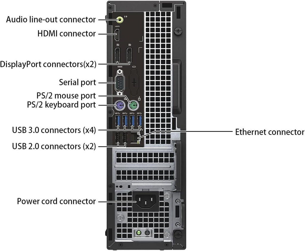 Dell OptiPlex 7050 SFF Desktop Computer PC, Intel Core i5-6500, 8 GB DDR4 RAM, 256 GB SSD, Keyboard & Mouse, Windows 11 Pro (Renewed)