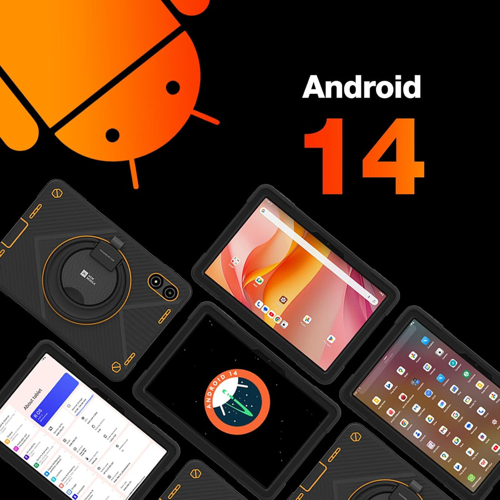 AGM PAD P2 Active Rugged Android 14 Tablet with Case, Waterproof & Drop-Proof, Widevine L1 & GMS Certified, 11" 90Hz FHD 480 NITS Display, MTK G99, 8000 mAh, 16(8+8) + 256GBTF 2TB, GPS, Compass, OTG