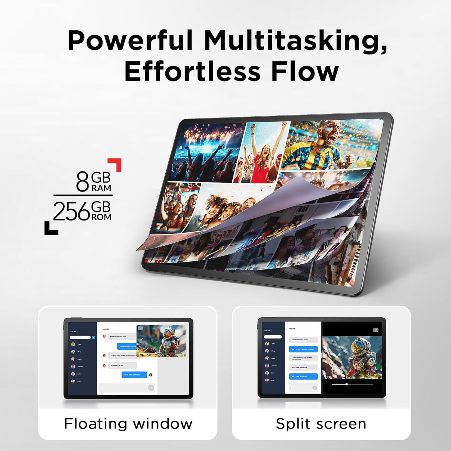 TCL NXTPAPER 14 Android Tablet, 14.3" Paper-Like Display Drawing Pad, Digital Notebook & Musician Tablet with 4096-Level Stylus & Flip Case, 8+8GB RAM, 256GB Storage, 10000mAh, Multi-Window, Gray