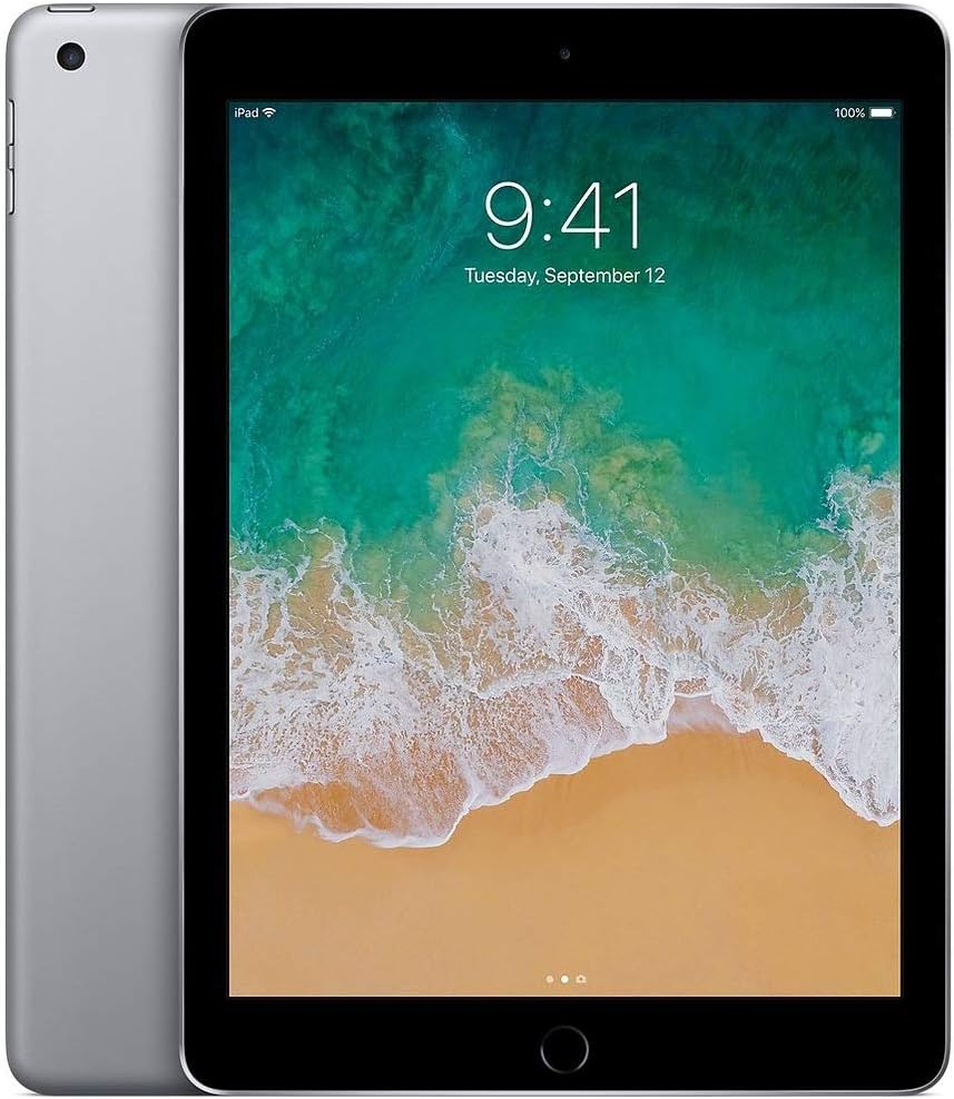 2018 Apple iPad (WiFi, 128GB) Space Gray (Renewed)