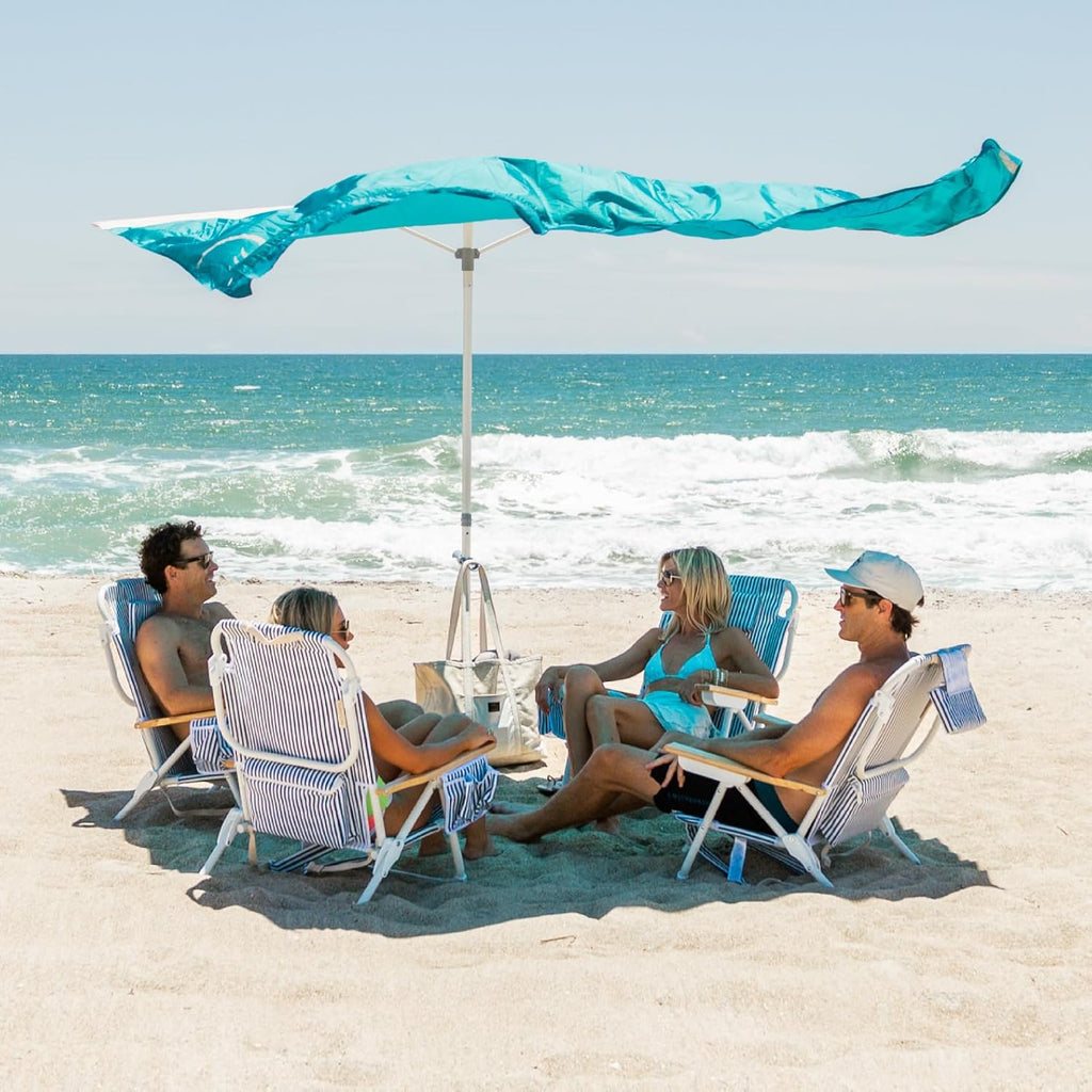 Solbello Shade - The Ultimate Wind-Driven Beach Umbrella, Effortless to Set Up, Lightweight, Won't Blow down the Beach, UPF 50+ Sun Protection