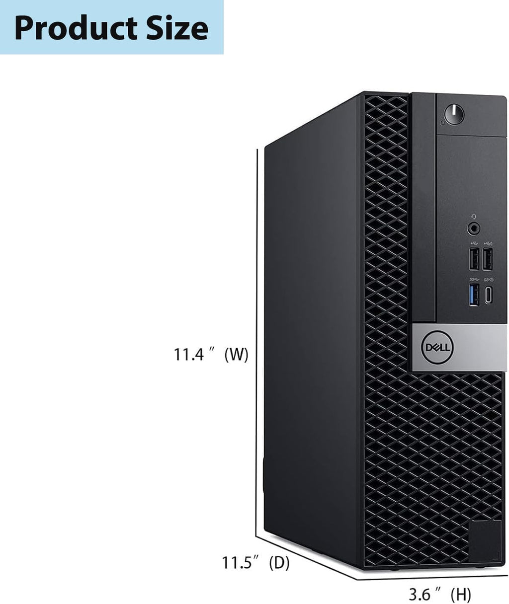 Dell Optiplex 7050 SFF Desktop Computer PC | Core i5-6500T | 8 GB DDR4 RAM | 256 GB SSD | USB WiFi + Bluetooth | Windows 11 Pro | Keyboard & Mouse(Renewed)