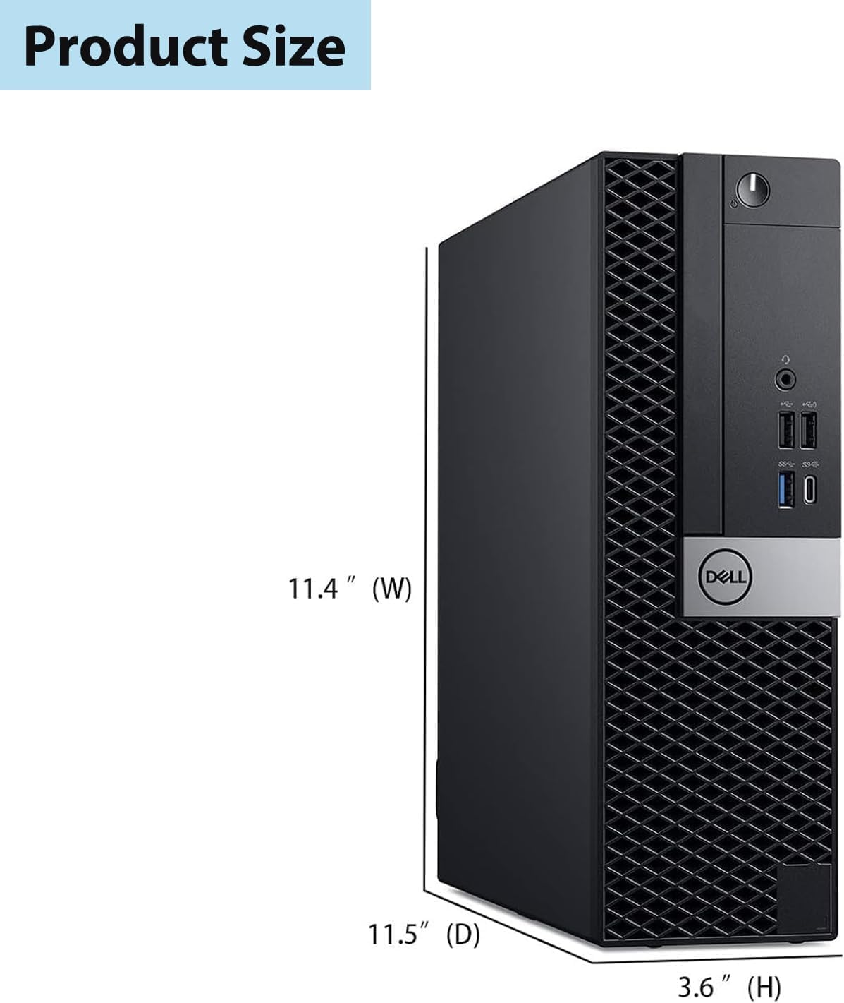Dell Optiplex 7050 SFF Desktop Computer PC | Core i5-6500T | 8 GB DDR4 RAM | 256 GB SSD | USB WiFi + Bluetooth | Windows 11 Pro | Keyboard & Mouse(Renewed)