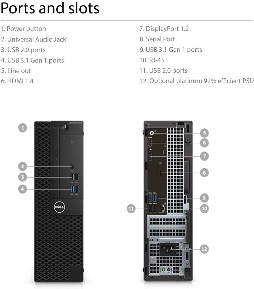 Dell Optiplex 5050 Small Form Factor (SFF) Business Desktop PC, Intel i7-7700 Quad-Core 3.6 GHz, 16GB DDR4, 512G NVME SSD Windows 11 Pro (Renewed)
