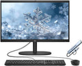 HP 21.5" FHD All-in-One Desktop Computer, 8GB RAM 512GB SSD, Intel N200 Processor, Keyboard & Mouse Included, PLUSERA 8-in-1 Hub, Windows 11, Jet Black