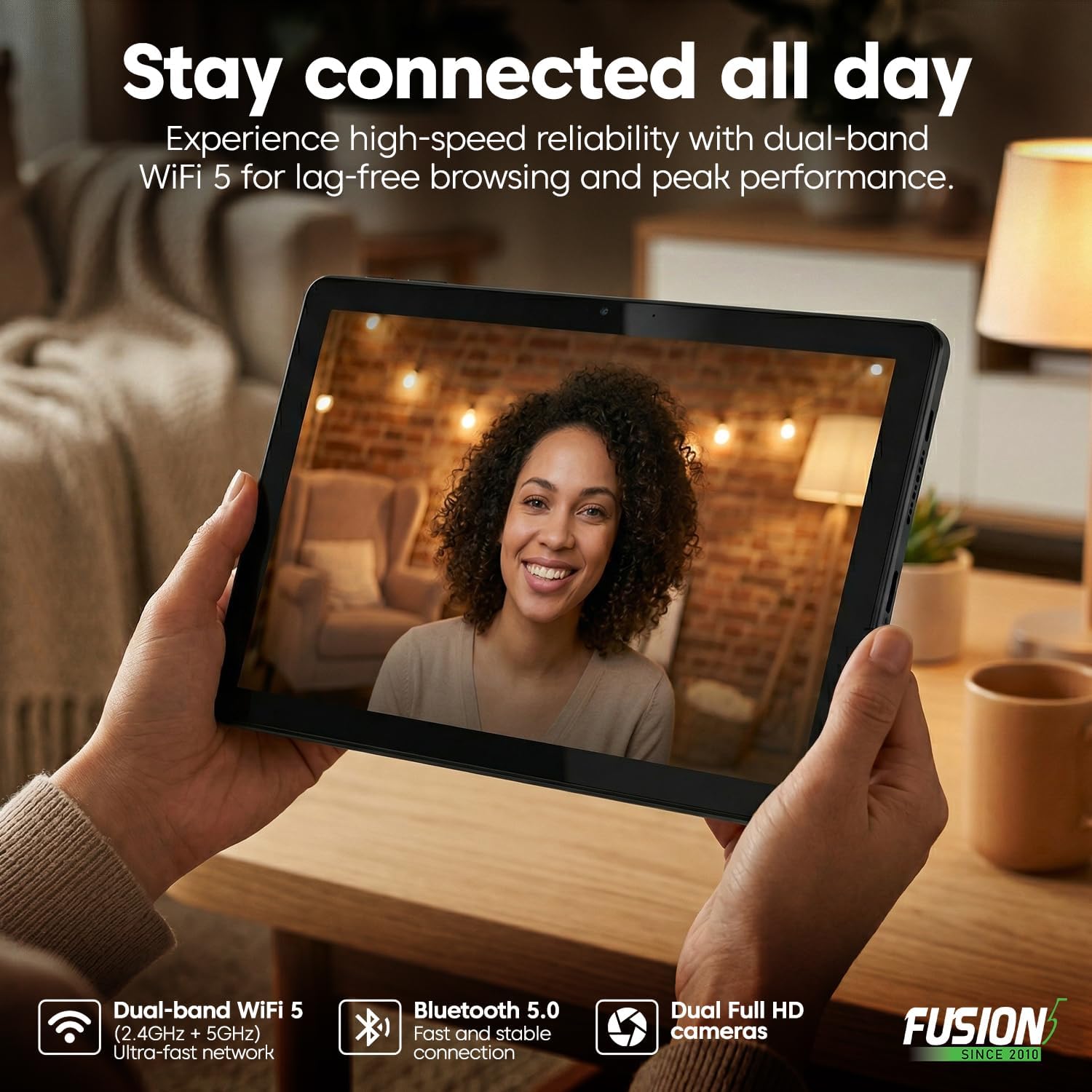 Fusion5 2026 New Version 10.1" Windows 11 Tablet PC - Built in USA - 15th Gen CPU, 12GB DDR5 RAM, 512GB SSD, 10 inch FHD+, Metallic, 158% Faster Than the Old Version of Our Windows Tablet Computer