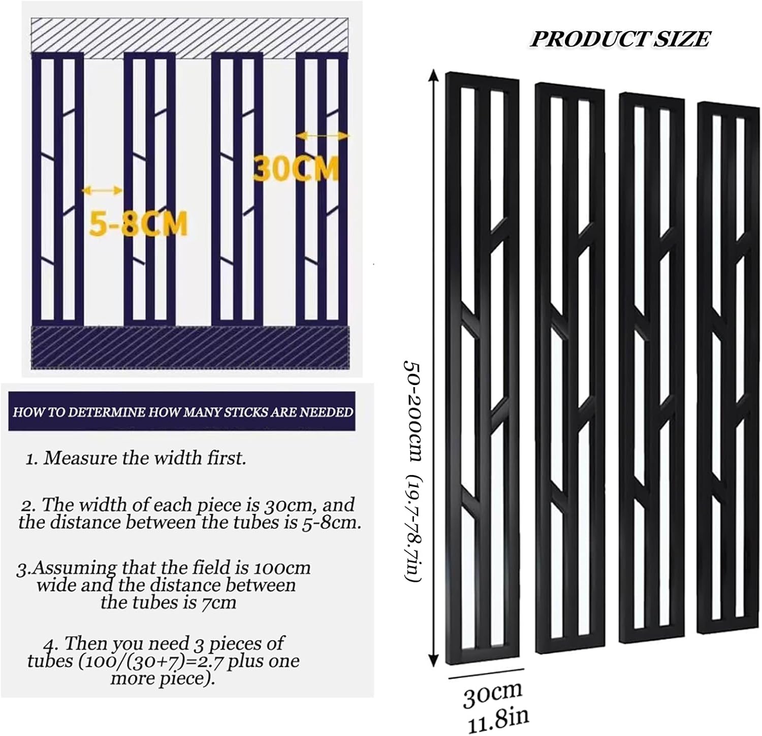 Wall Partition, Metal Room Dividers, Floor to Ceiling Room Devider, Privacy Screens Room Partition Post, Room Separator for Teahouse Coffee Shop Hotel Black 185cm(6ft)