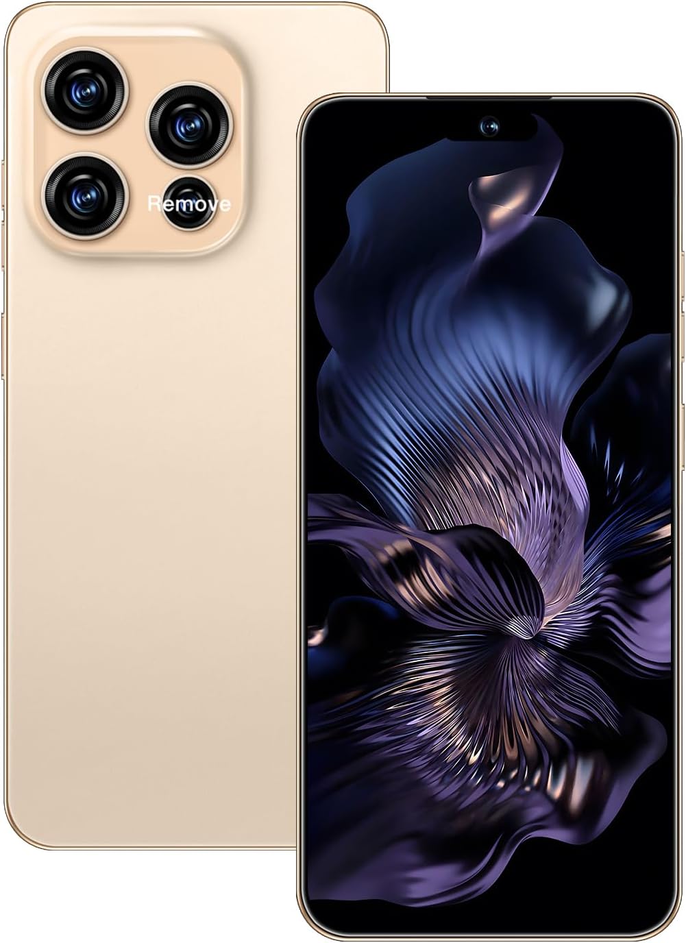 16PM 5G Unlocked Smartphone,12GB+512GB 7000mAh Fully Cell Phone for Android 14, 6.99" HD Screen Unlocked Cell Phone, 68MP+108MP Dual Camera/Dual SIM/Fingerprint (Gold)