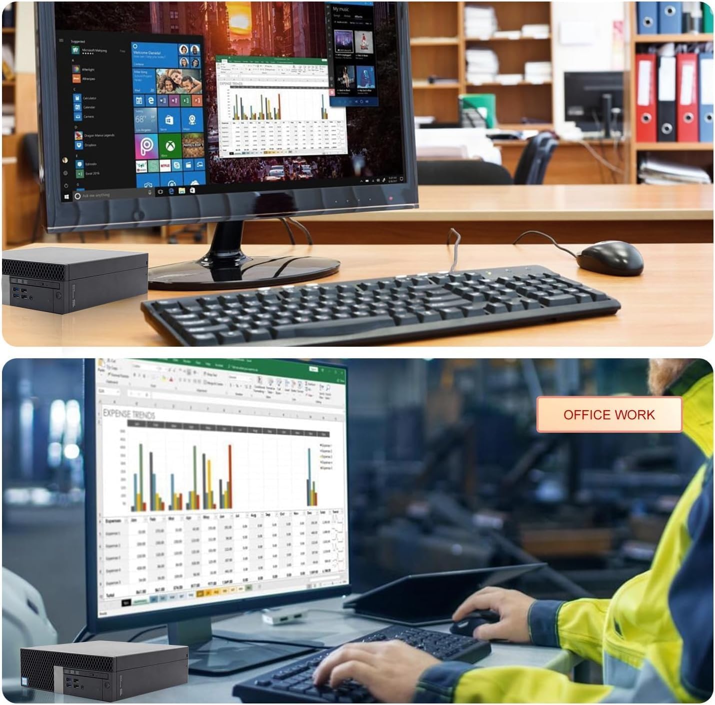 Dell Optiplex 5040 SFF Computer Desktop PC and Monitor 24" 1080p, Intel Core i5-6500, 8GB RAM, 256GB SSD, Wired Keyboard & Mouse, Displayport, WiFi, BT, Windows 11 Pro (Renewed)