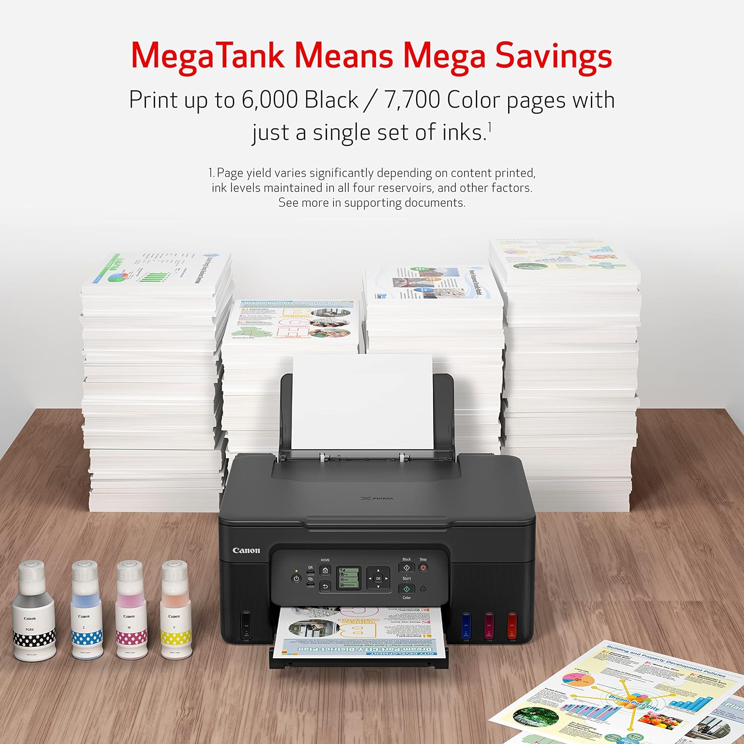 Canon MegaTank G3270 All-in-One Wireless Inkjet Printer, Home Use, Print, Scan and Copy