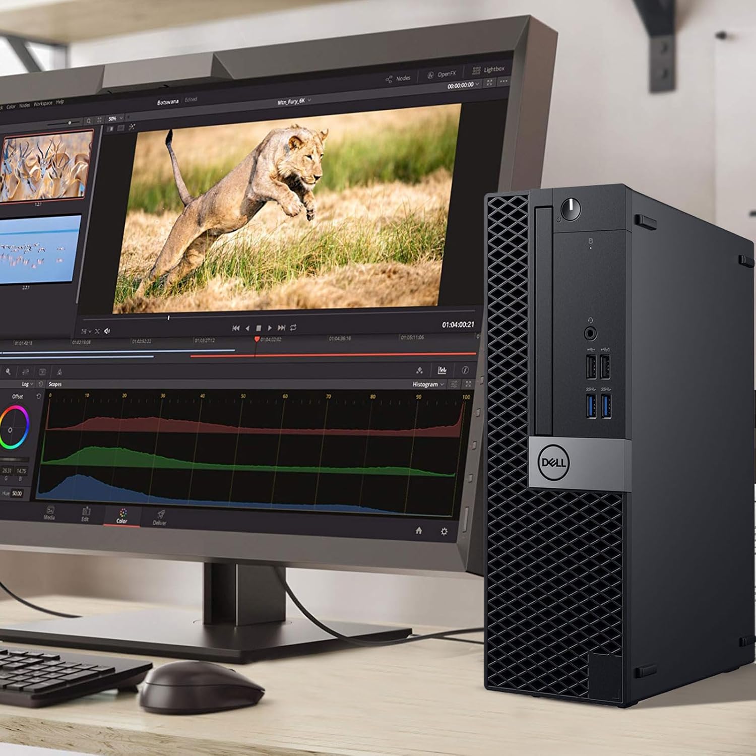 Dell OptiPlex SFF Desktop Computer PC, Intel Core i7-6700 Processor, 16GB DDR4 Ram, 512GB PCIe NVMe SSD, New 24 inch Monitor, HDMI, Built-in WiFi, Wireless Keyboard & Mouse, Windows 11 Pro (Renewed)