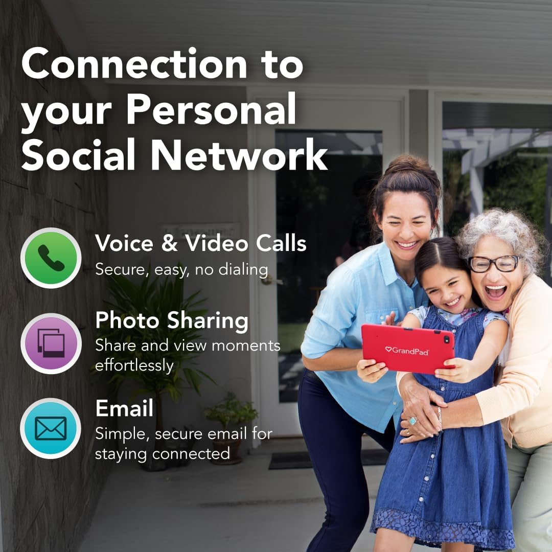 GrandPad Easy to Use Tablet & Phone for Seniors Locked - Not Compatible with Other Wireless Carriers - Requires a Plan