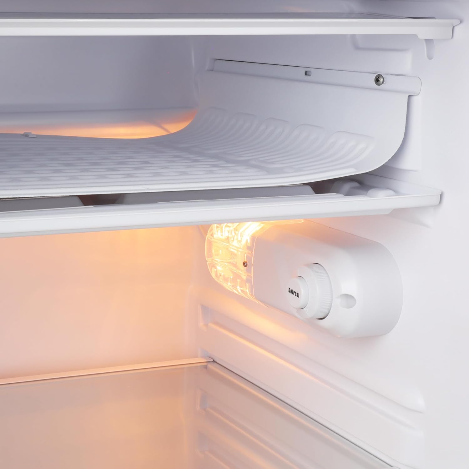 Avanti 4.4 Cu. Ft. Mini Fridge, Compact Refrigerator, Removable Shelves, Crisper Drawer, Reversible Locking Door, Energy Star Certified with Automatic Defrost, White