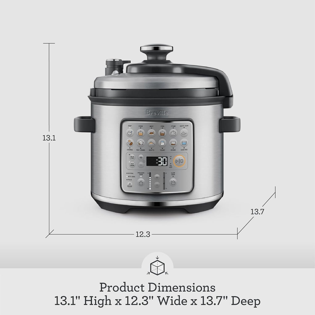 Breville Fast Slow Go Pressure Cooker BPR680BSS, Brushed Stainless Steel