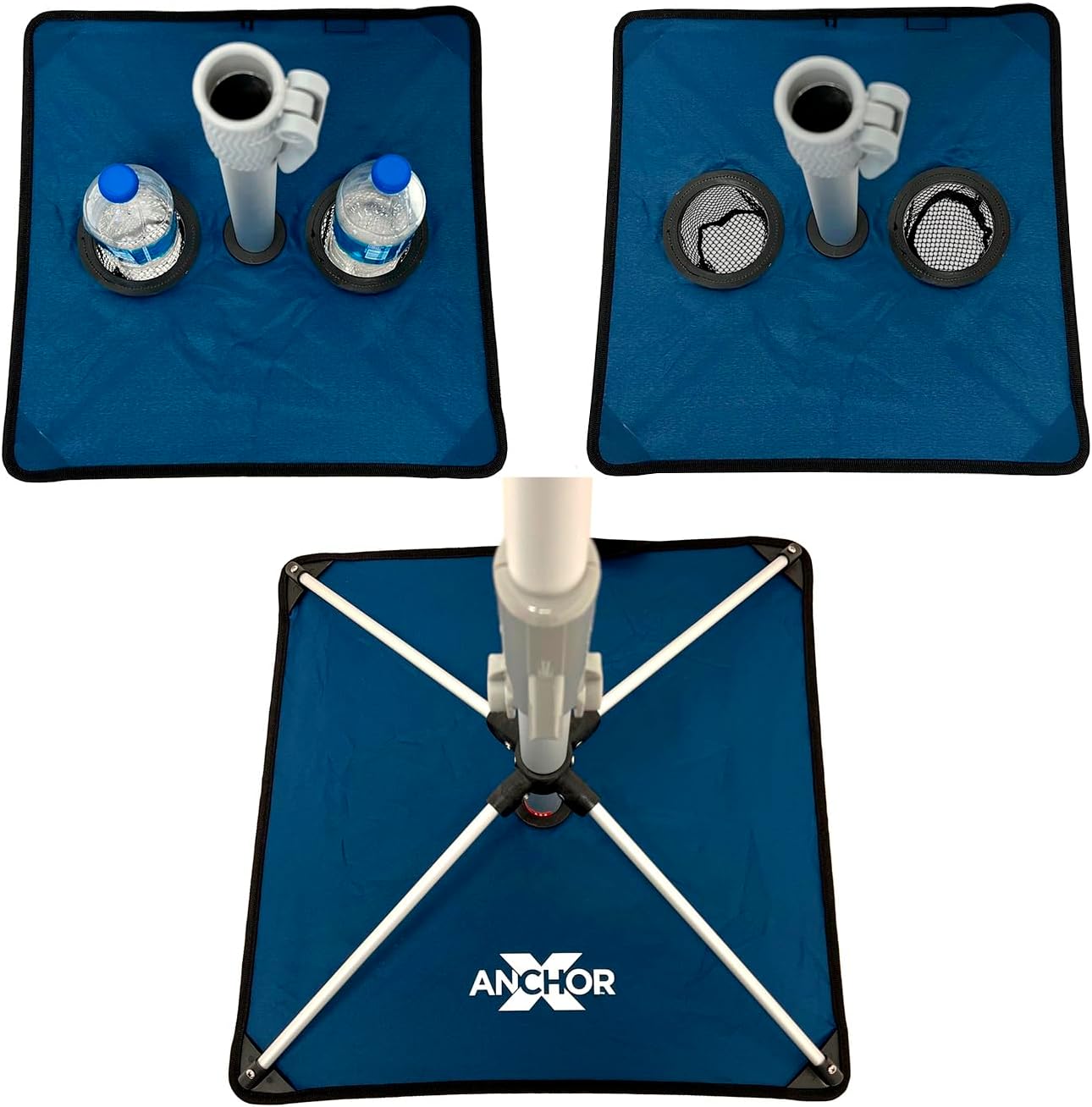 Tommy Bahama Fiberglass Beach Umbrella for Sand with Integrated Anchor