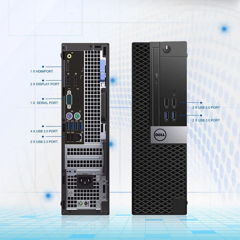 Dell OptiPlex 7040 SFF Desktop Computer PC Intel Quad Core i7-6700 3.20GHz AX200 Built-in WiFi 6 Bluetooth 32GB DDR4 512GB NVMe M.2 SSD 2TB HDD HDMI Wireless Keyboard & Mouse, Windows 11 Pro (Renewed)