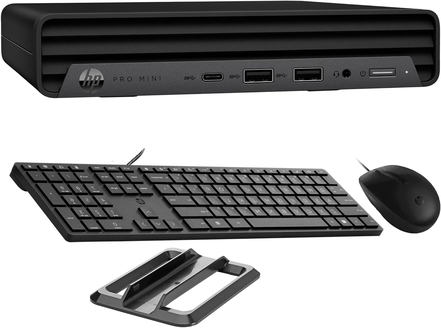 HP ProDesk 400 G9 mini PC, Intel Core i5-12400T, DDR4 RAM, PCIe SSD, Wi-Fi 6, triple display support, Windows 11 Pro