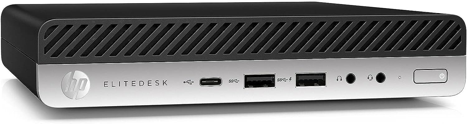 HP EliteDesk 800 G5 Mini PC Desktop Computer, 9th Gen Intel Core i5-9500T, 8GB DDR4 RAM, 256GB SSD, Keyboard & Mouse, 4K Support, WiFi, Windows 11 Pro (Renewed)