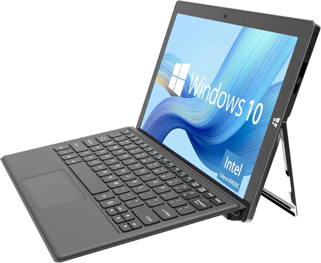 Windows Tablet with Keyboard 11.6", Detachable 2 in 1 Laptop Touchscreen Windows 11, 6GB RAM 256GB Storage, Intel Celeron, 2.4G+5G WiFi, Bluetooth, USB3.0, HDMI, Dual Camera