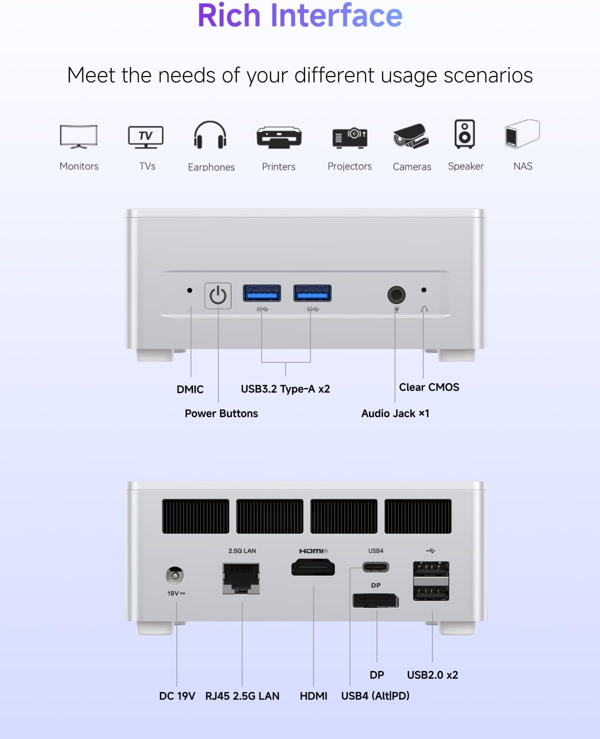 MINISFORUM UM870 Slim Mini PC AMD Ryzen 7 8745H(8C/16T), Mini Desktop Computer 32GB DDR5 RAM 1TB SSD, USB4/HDMI/DP 8K@60Hz Output, 2.5G LAN Port, 4xUSB Ports, WiFi 6E, BT5.3, AMD Radeon 780M Graphics