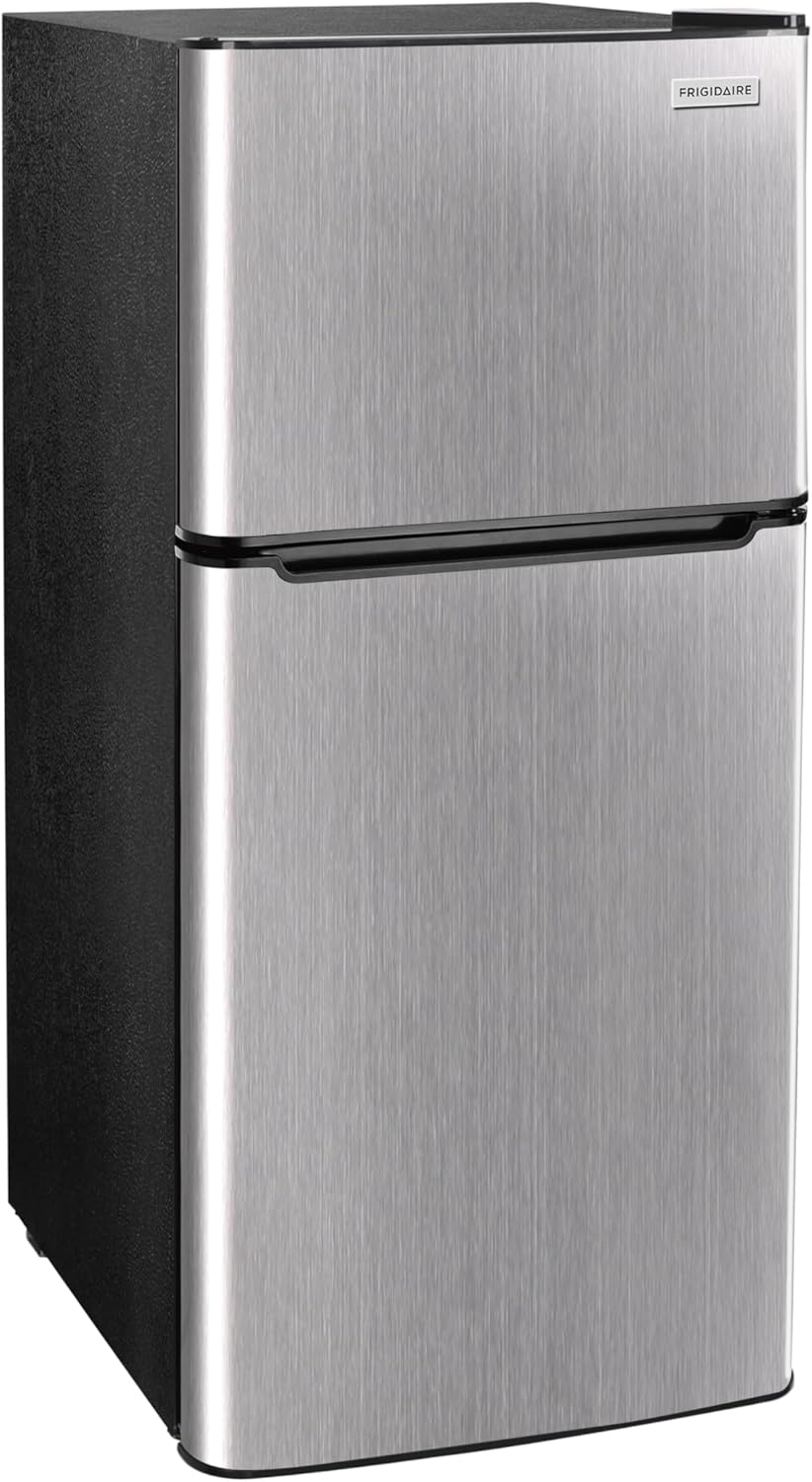 FRIGIDAIRE 2 Door Refrigerator/Freezer, 4.6 cu ft, Black Stainless Steel, Gunmetal