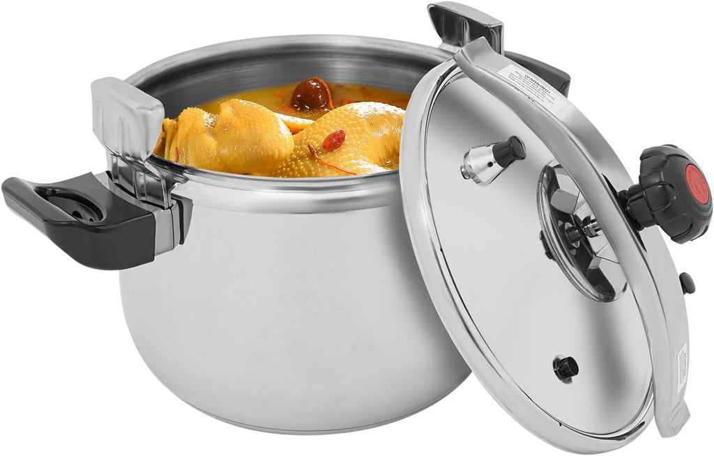 Stainless Steel Pressure Cooker, 26 Quart Electric Multi-Cooker, Fast & Safe Home Kitchen Appliance for Cooking Meal Prep Large Family Dinners & Entertaining 201 Stainless Steel Pot with Lid