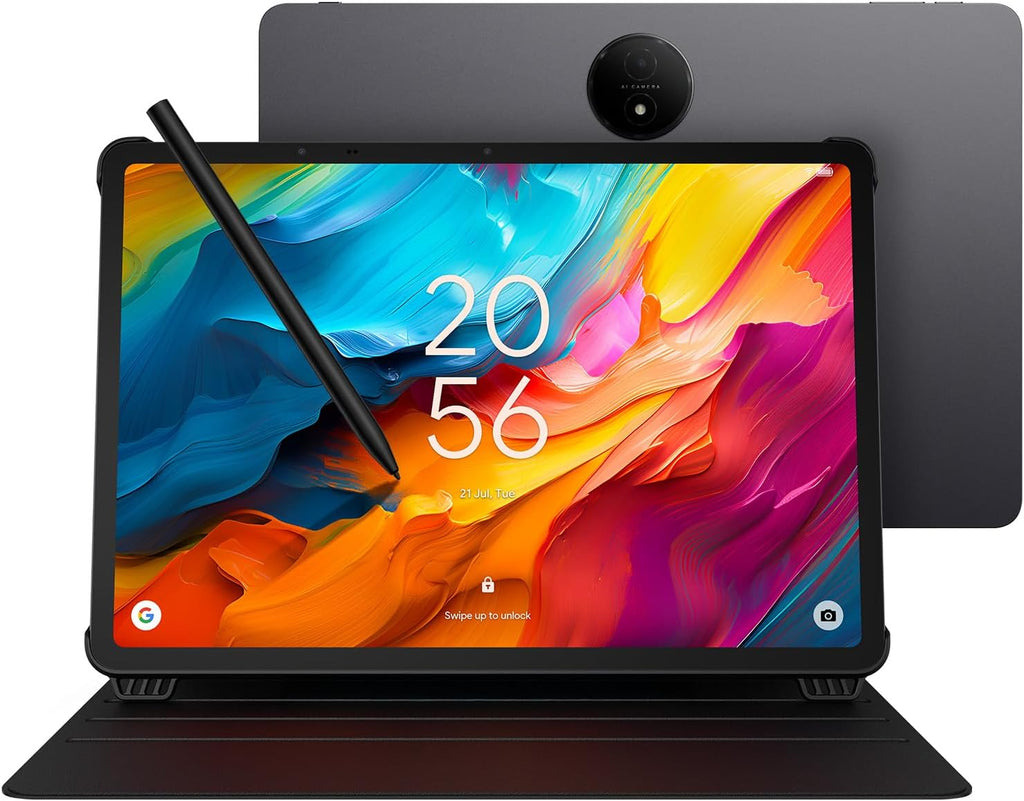 TCL NXTPAPER 14 Android Tablet, 14.3" Paper-Like Display Drawing Pad, Digital Notebook & Musician Tablet with 4096-Level Stylus & Flip Case, 8+8GB RAM, 256GB Storage, 10000mAh, Multi-Window, Gray