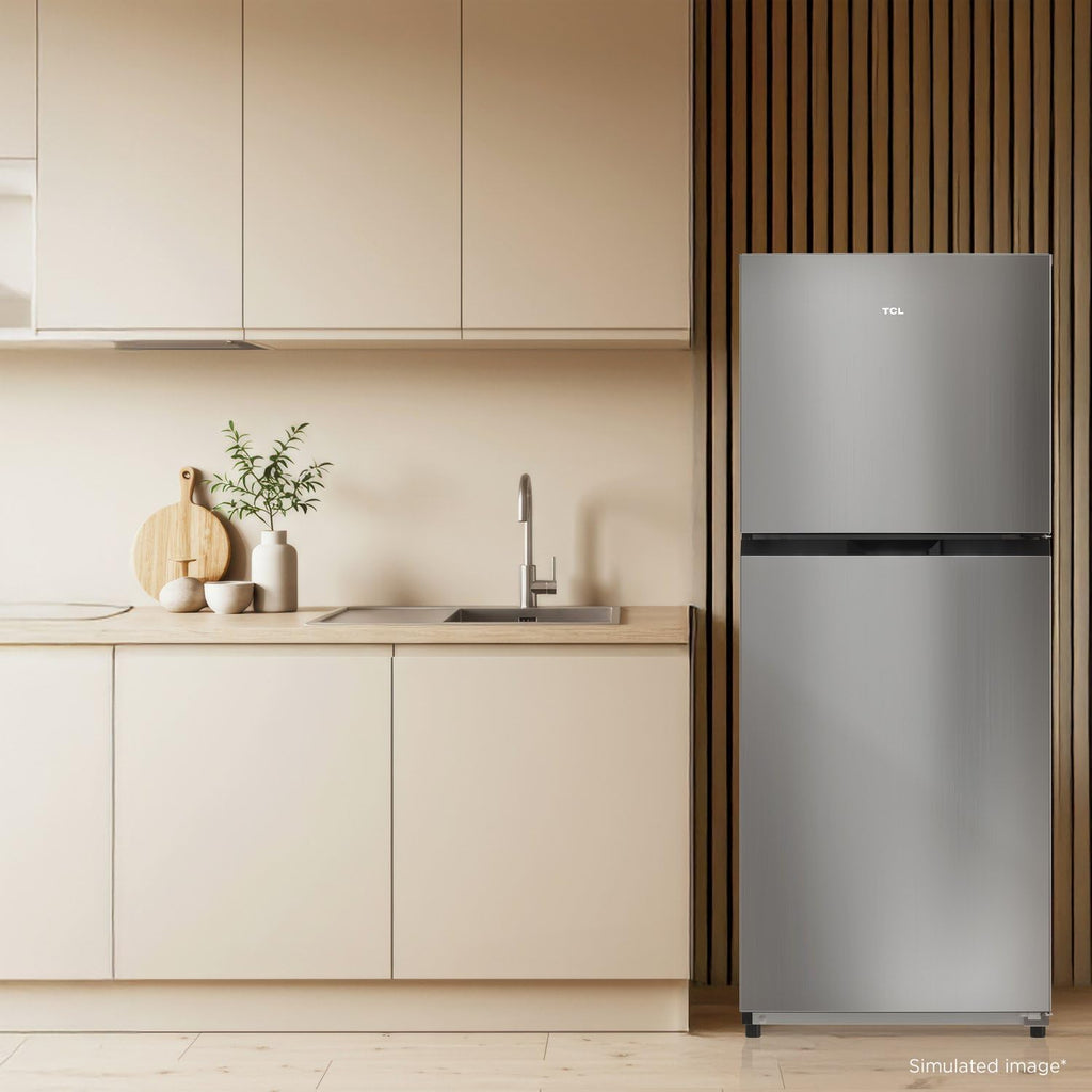 TCL 11.6 Cu Ft Counter-Depth Refrigerator with Freezer in Silver, Frost Free Energy Efficient Fridge for Dorm, Apartment, Kitchen, Garage & Office
