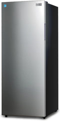BLACK+DECKER 11 Cu. Ft. Convertible Freezer Refrigerator, Upright Freezer with Glass Shelves, Reversible Door, ENERGY STAR rated, Frost Free, BUC1100XS, Stainless Look