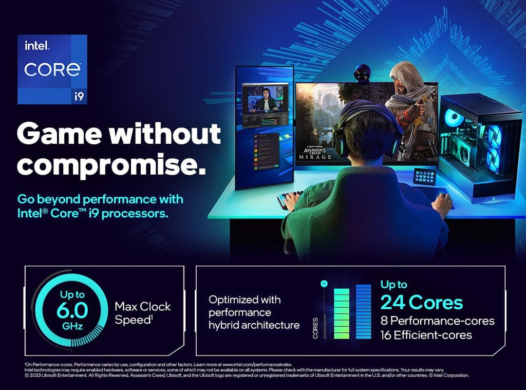 Intel® Core™ i9-14900K Desktop Processor 24 cores (8 P-cores + 16 E-cores) up to 6.0 GHz