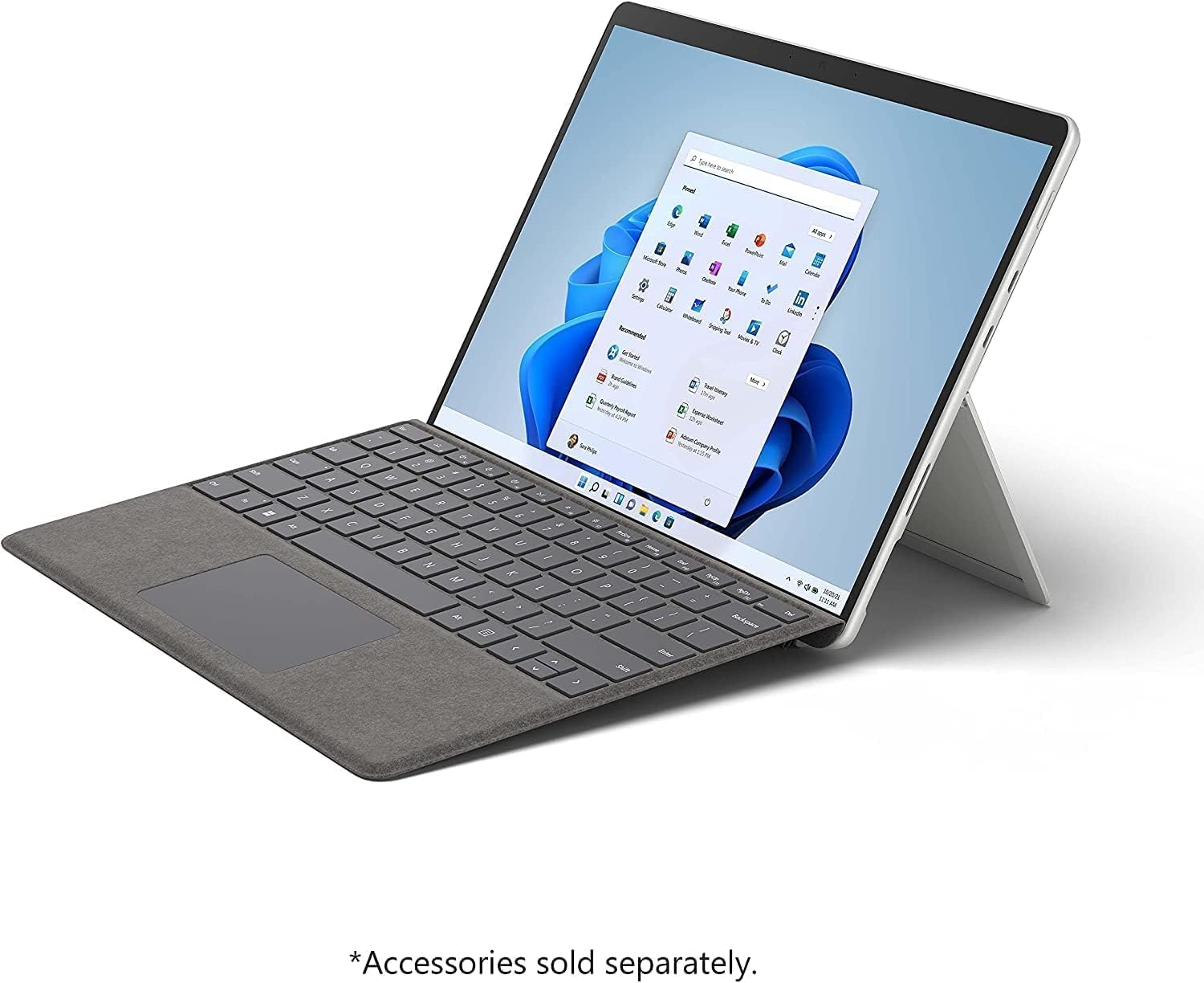 Microsoft Surface Pro 8 Tablet, Intel Evo i5, 16GB RAM, 256GB SSD, Intel Iris Xe Graphics 13" Touchscreen Windows 11 PRO, Platinum (Renewed)