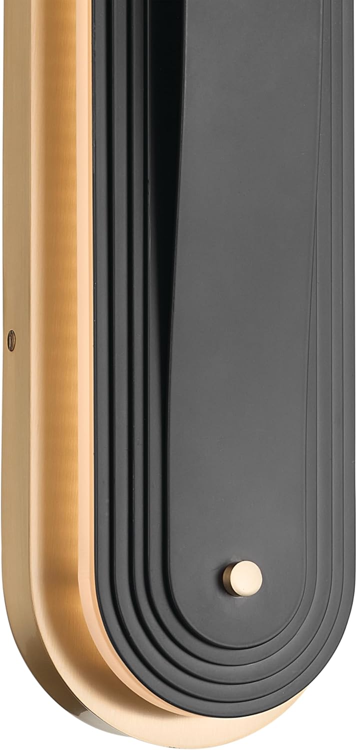 Kichler Tauri 24.5 Inch Modern Medium LED Sconce Wall Light, in Champagne Bronze, Wall Mount Vertically or Horizontally, (24.5" H x 5.25" W), 52811CPZLED