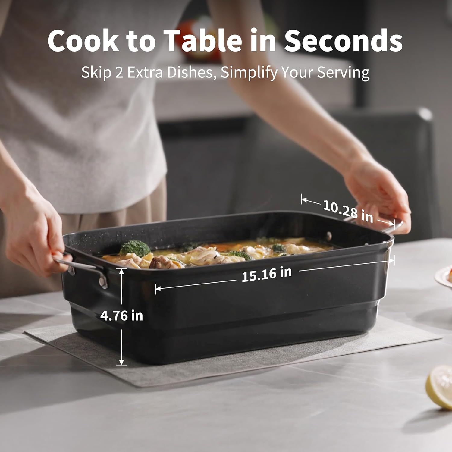 N21NA Pro Slow Cooker 10 Quart, 8-in-1 Programmable PFOA-Free Ceramic Coated Multi-Cooker with Grill Pan, Steaming Plate (Includes Silicone Spoon & Tongs)