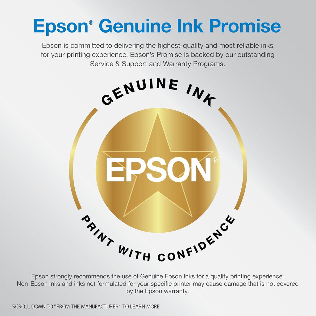 Epson EcoTank ET-2980 Wireless All-in-One Color Supertank Printer with up to 3 Years of Ink, Refillable Tanks, Perfect for Home, 15 PPM, 1.44" Color Screen, Auto 2-Sided Printing – White (Renewed)