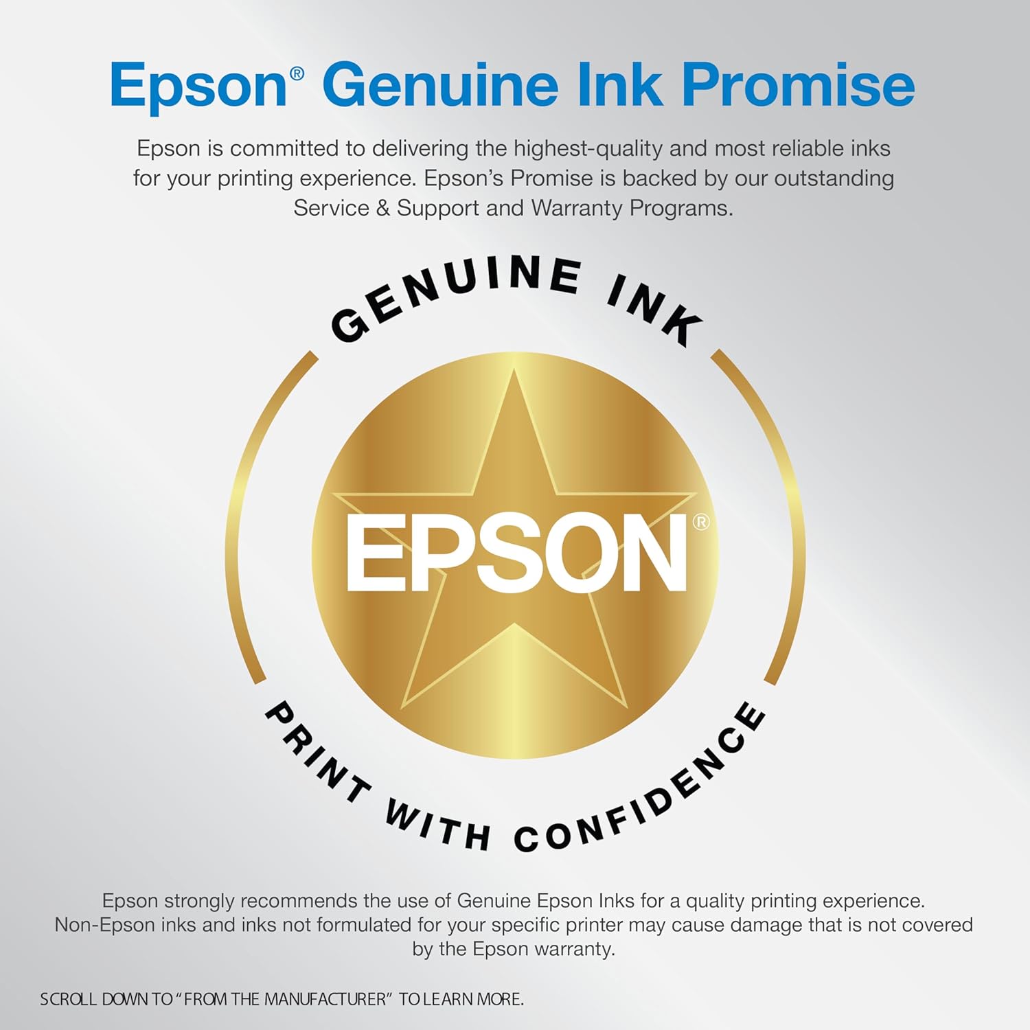 Epson EcoTank ET-2980 Wireless All-in-One Color Supertank Printer with up to 3 Years of Ink, Refillable Tanks, Perfect for Home, 15 PPM, 1.44" Color Screen, Auto 2-Sided Printing – White (Renewed)