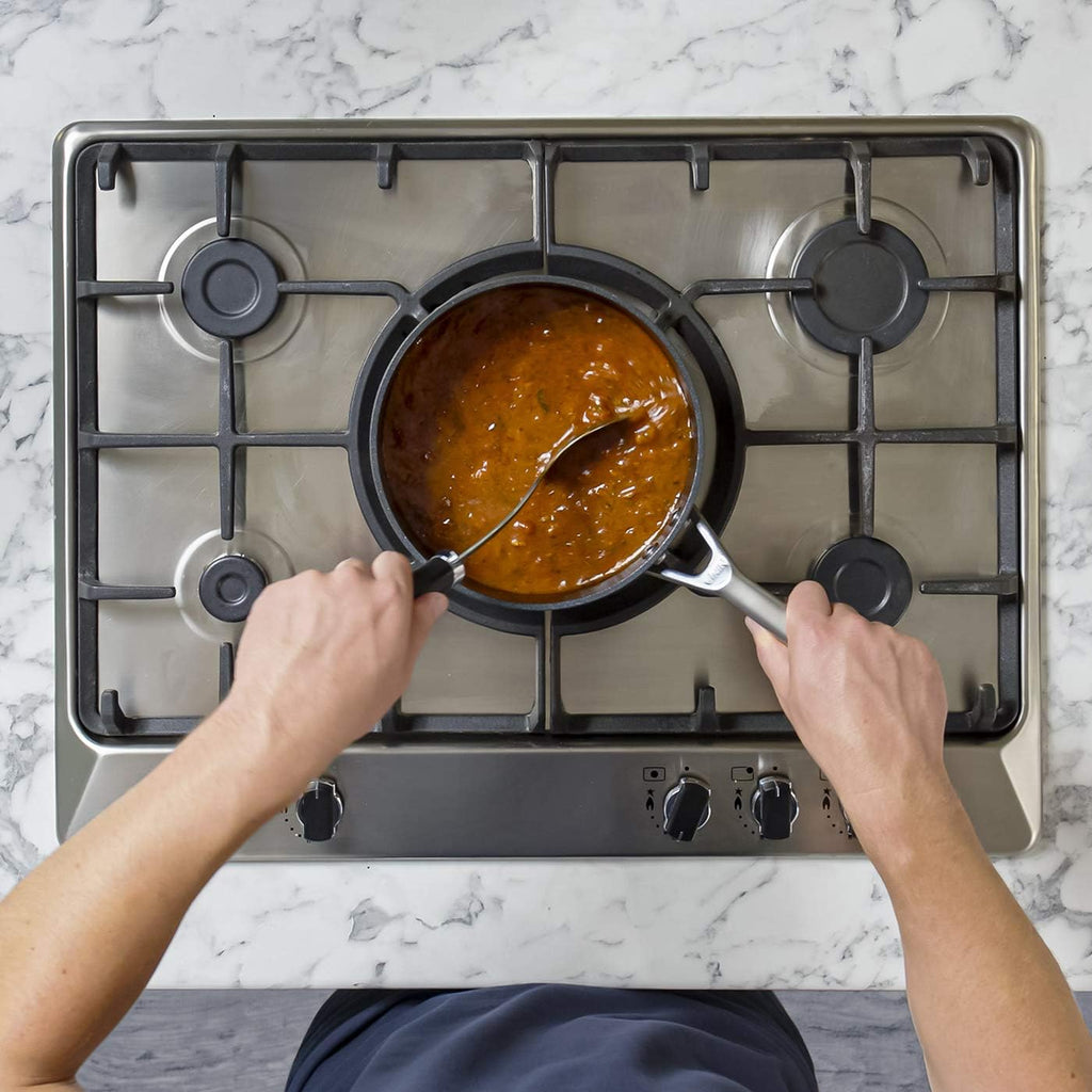 Ninja Foodi ZEROSTICK 3-Piece Saucepan Set, Hard Anodized Aluminium, Non-Stick, Induction Compatible, Dishwasher Safe