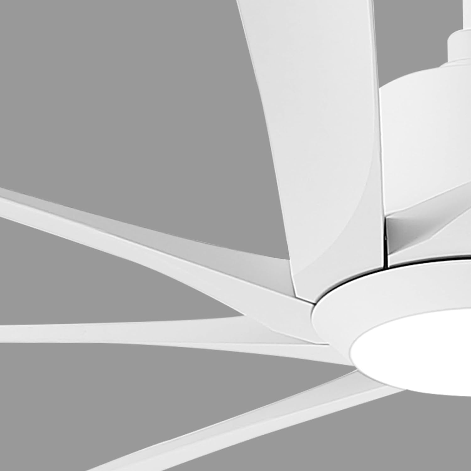 100 Inch Ceiling Fans with Lights and Remote, Large Industrial Ceiling Fan with High Airflow DC Motor, 8 ABS Blades Reversible Quiet Commencial Fan for Shop, Garage, Living Room, Warehouse, White