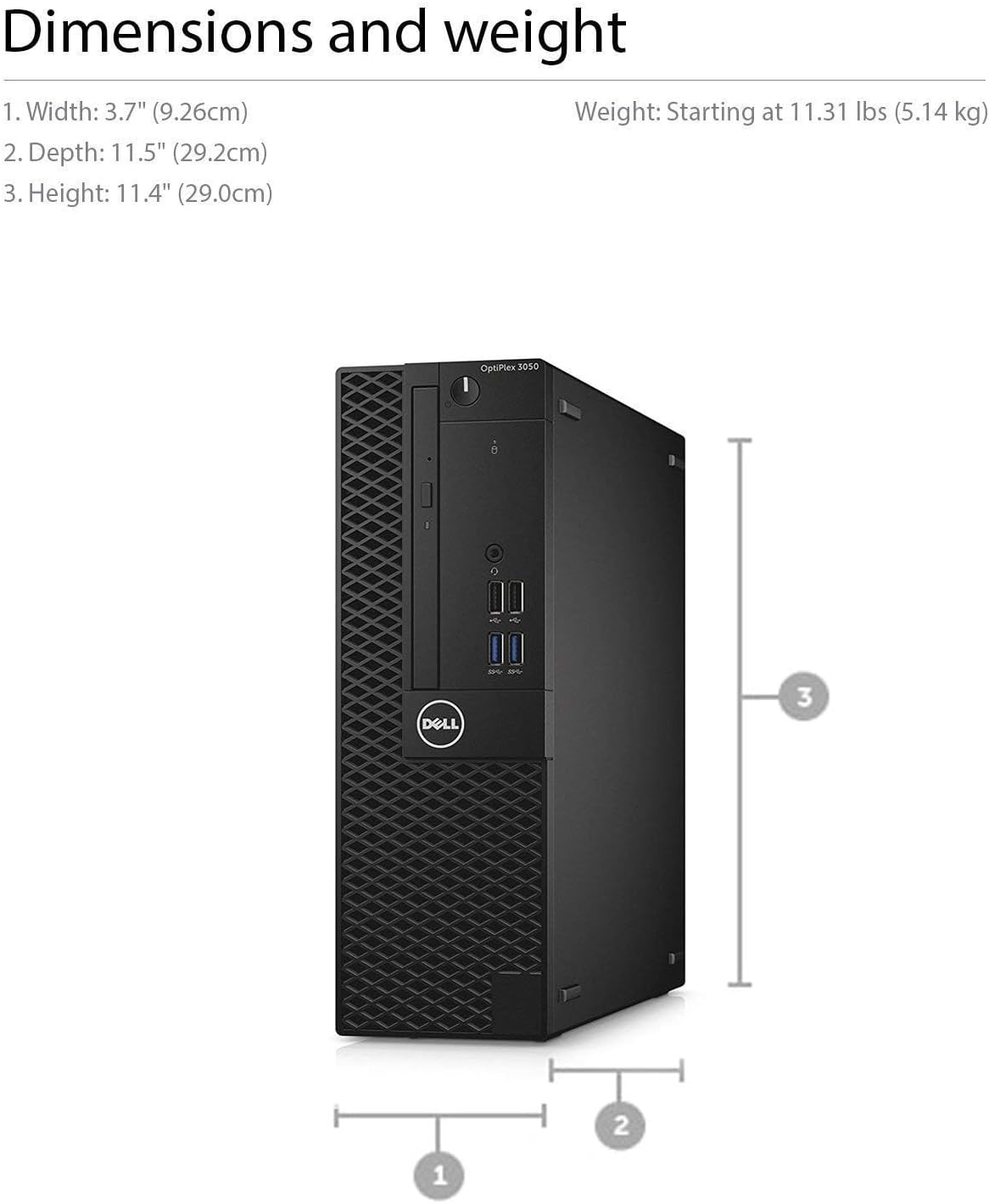 Dell Optiplex 5050 Small Form Factor (SFF) Business Desktop PC, Intel i7-7700 Quad-Core 3.6 GHz, 16GB DDR4, 512G NVME SSD Windows 11 Pro (Renewed)