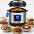 KINGBULL 14-in-1 Electric Pressure Cooker 8 Quart, Stainless Steel Multi Cooker with LCD Display and Knob Control, Slow Cooker, Rice Cooker, Steamer, Sauté, Yogurt Maker, Warmer, DIY Mode