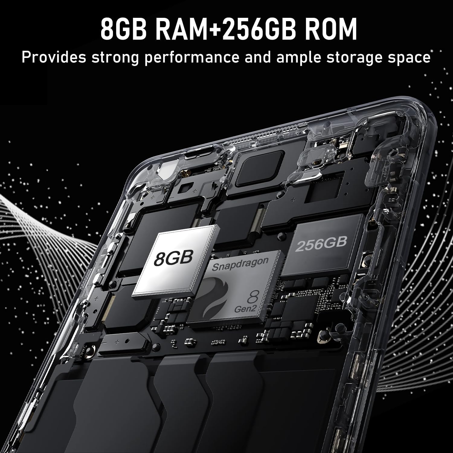 Unlocked Phone C20 PRO Android Cell Phone 8GB+256GB 13MP+50MP Camera, 6800mAh Large Battery, Unique Appearance Design, 4G Dual SIM (White)